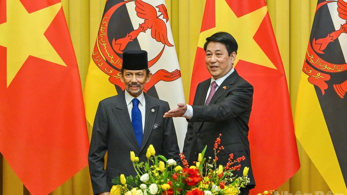 [Foto] Präsident Luong Cuong führt Gespräche mit dem Sultan von Brunei Darussalam Haji Hassanal Bolkiah