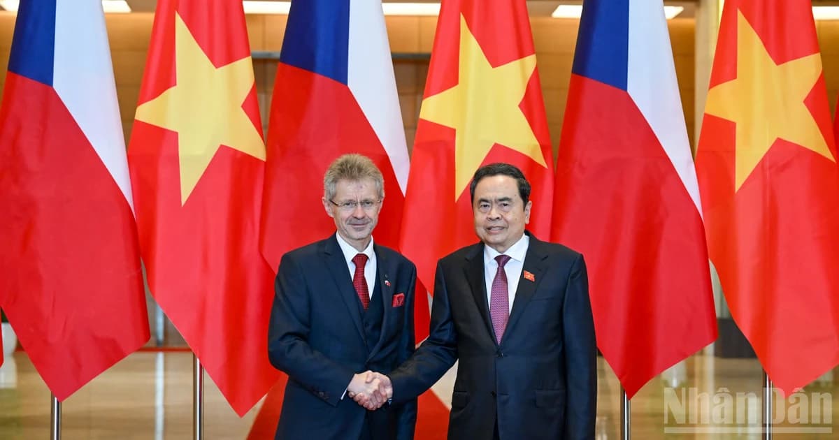 [Ảnh] Chủ tịch Quốc hội Trần Thanh Mẫn hội đàm với Chủ tịch Thượng viện Quốc hội Cộng hòa Séc Milos Vystrcil