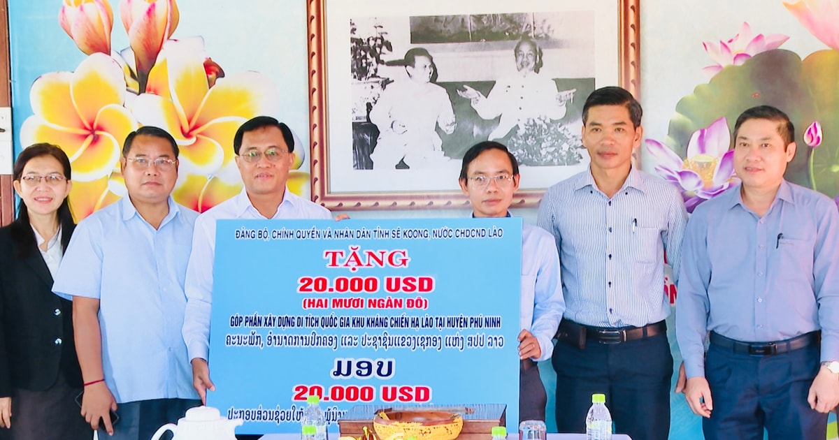 Se Kong បរិច្ចាគថវិកាចំនួន 20,000 USD ដល់ Quang Nam ដើម្បីជួយស្ដារ និងសាងសង់រមណីយដ្ឋាន Resistance Relistance Relistance របស់ឡាវក្រោម