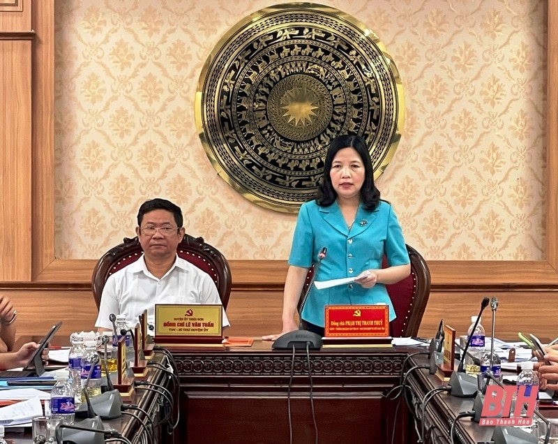 Thông qua dự thảo Báo cáo kiểm tra công tác lãnh đạo, chỉ đạo thực hiện Nghị quyết số 25-NQ/TW của BCH Trung ương Đảng (khóa XI) đối với BTV Huyện ủy Triệu Sơn