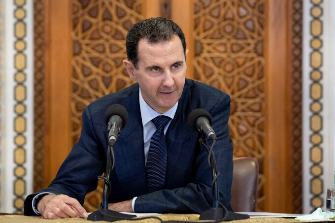 Tổng thống Syria Bashar al-Assad dự một cuộc họp ở Damascus năm 2020. Ảnh: AFP
