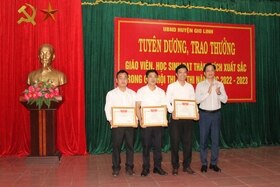 Gio Linh: Tuyên dương giáo viên, học sinh đạt thành tích xuất sắc các hội thi, kỳ thi