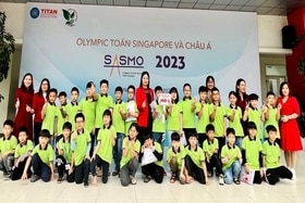 Học sinh Trường tiểu học Tân Dân giành 60 Huy chương tại Kỳ thi Toán quốc tế Singapore và Châu Á