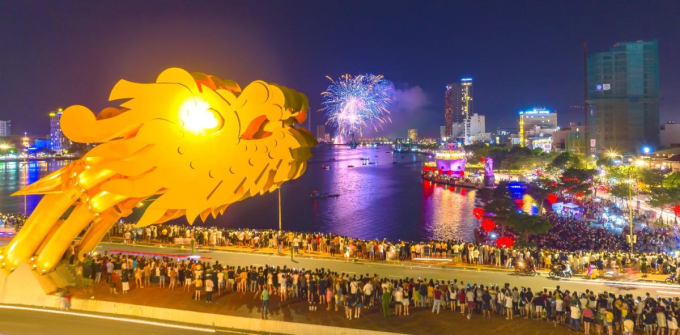 Cầu Rồng - nơi diễn ra lễ hội pháo hoa quốc tế tại Đà Nẵng. Ảnh: Cần nguồn