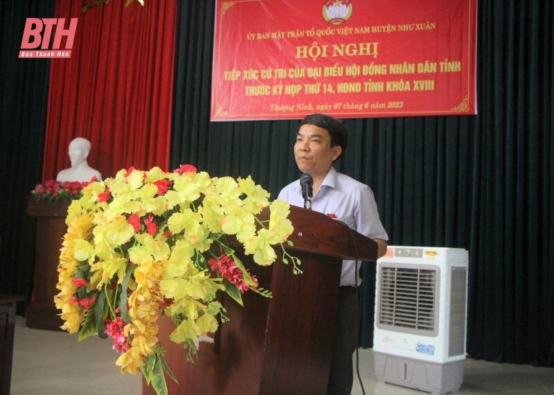 Đại biểu HĐND tỉnh tiếp xúc cử tri huyện Như Xuân