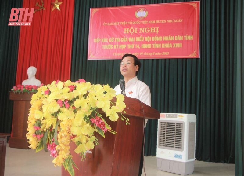 Đại biểu HĐND tỉnh tiếp xúc cử tri huyện Như Xuân