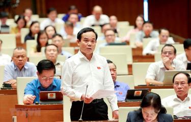 Phó Thủ tướng Chính phủ Trần Lưu Quang trả lời chất vấn, giải trình về những vấn đề có liên quan.
