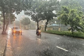 Lượng mưa nhiều địa phương trong tỉnh đạt trên 100mm