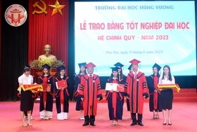 Trường Đại học Hùng Vương tổ chức lễ bế giảng và trao bằng tốt nghiệp đại học chính quy năm 2023