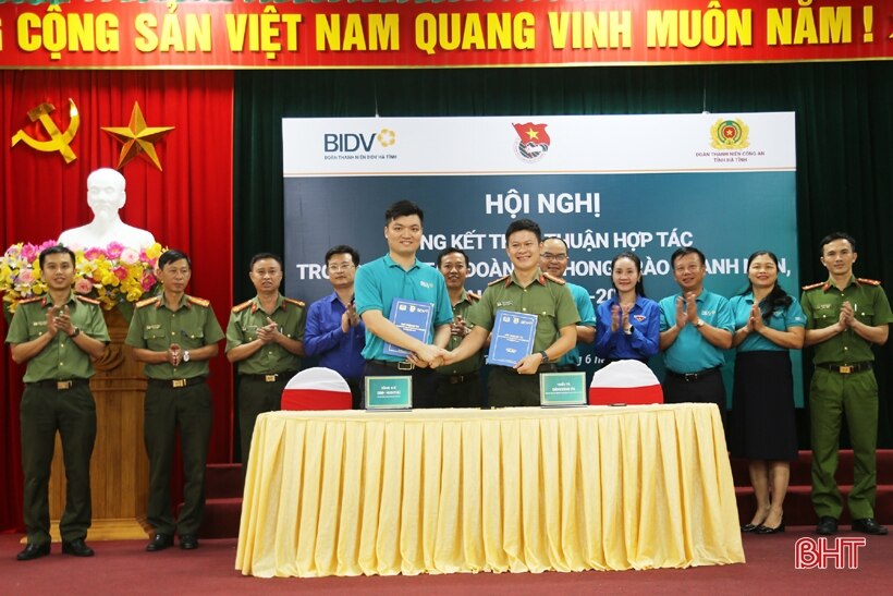 Đoàn Thanh niên BIDV Hà Tĩnh và Công an tỉnh ký thoả thuận hợp tác