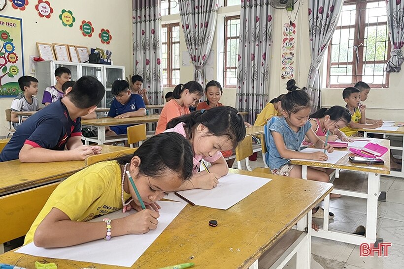 Học sinh huyện miền núi Hà Tĩnh vẽ tranh “Thiếu nhi Việt Nam - Cuba thắm tình đoàn kết”