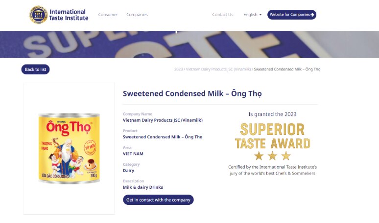 Vinamilk - Thương hiệu sữa Việt Nam có sản phẩm đạt 3 sao từ Superior Taste Award - Ảnh 2.