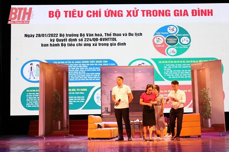Chương trình truyền thông thực hiện Bộ tiêu chí ứng xử trong gia đình trên địa bàn tỉnh Thanh Hóa năm 2023: Công phu, để lại ấn tượng sâu sắc