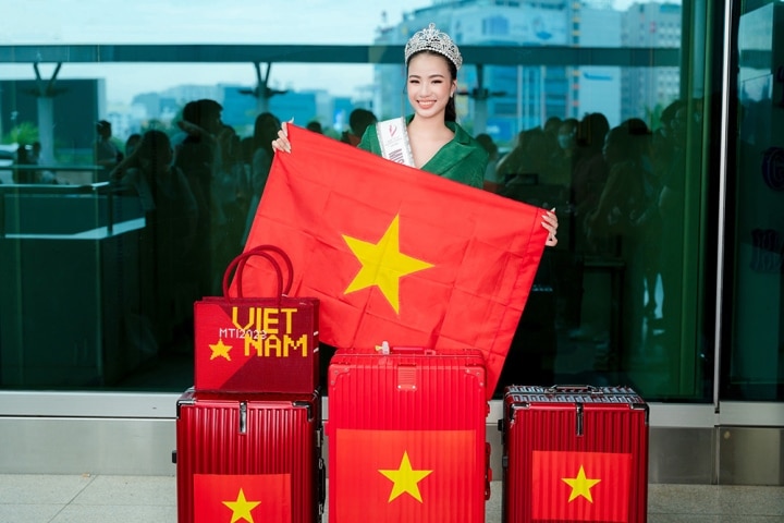 Bui Vu Xuan Nghi brought more than 200kg of luggage to compete in Miss ...