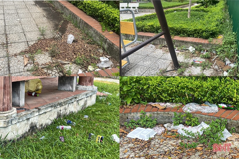 Đừng để tiểu công viên ở TP Hà Tĩnh thành nơi xả rác