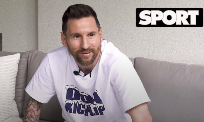 Lionel Messi trong phỏng vấn với Diario Sport ngày 7/6/2023. Ảnh: chụp màn hình