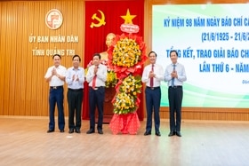 Kỷ niệm 98 năm ngày Báo chí cách mạng Việt Nam và trao Giải Báo chí tỉnh Quảng Trị lần thứ 6