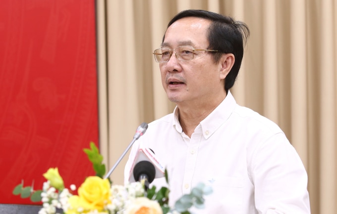 Bộ trưởng Huỳnh Thành Đạt phát biểu khai mạc. Ảnh: T Nguyên