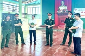 Kiểm tra công tác chuẩn bị diễn tập khu vực phòng thủ tại huyện Lâm Thao