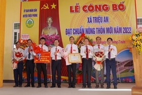 Xã Triệu An đón nhận danh hiệu xã đạt chuẩn nông thôn mới