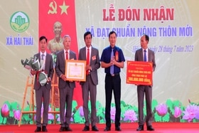  Hải Thái đón nhận danh hiệu xã đạt chuẩn nông thôn mới