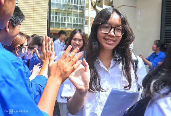Thí sinh dự thi tốt nghiệp THPT tại Hà Nội hôm 29/6. Ảnh: Giang Huy