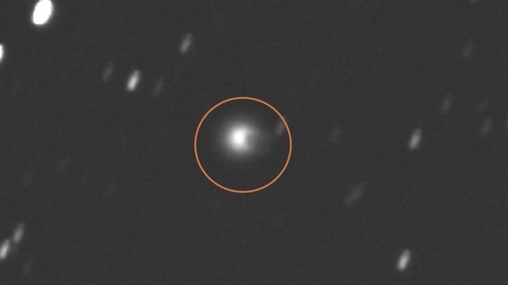 Hình ảnh 12P (khoanh tròn) được chụp vào ngày 24/7 vừa qua. (Ảnh: Thomas Wildoner/The Dark Side Observatory).