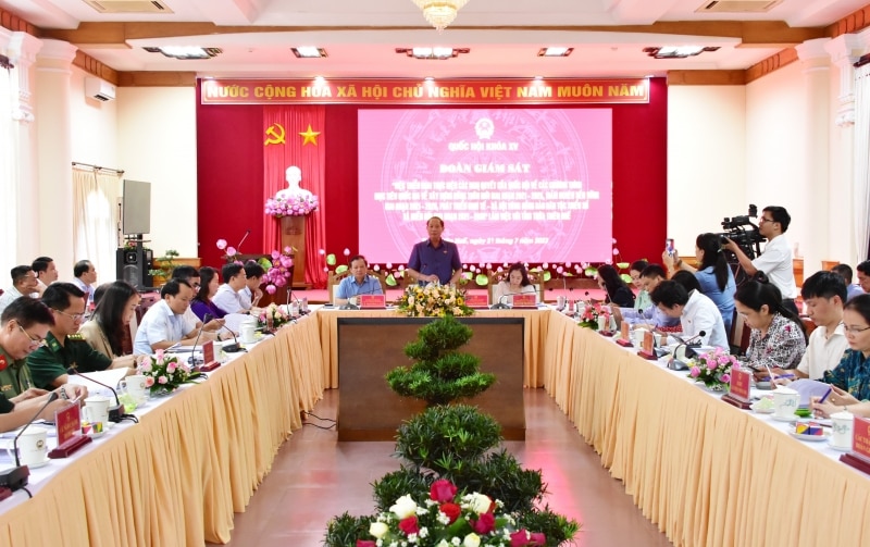 Đoàn giám sát Quốc hội làm việc với tỉnh Thừa Thiên Huế về thực hiện các Chương trình MTQG