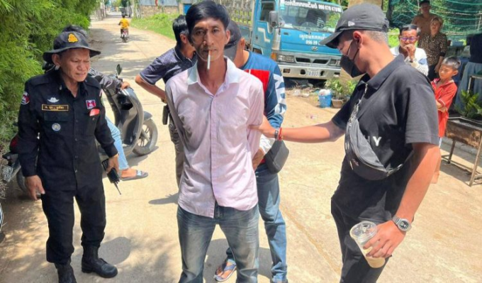 Người đàn ông Việt Nam sát hại vợ ở Campuchia bị bắt. Ảnh: Khmer Times