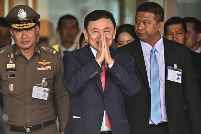 Cựu thủ tướng Thaksin về Thái Lan ngày 22/8. Ảnh: AFP