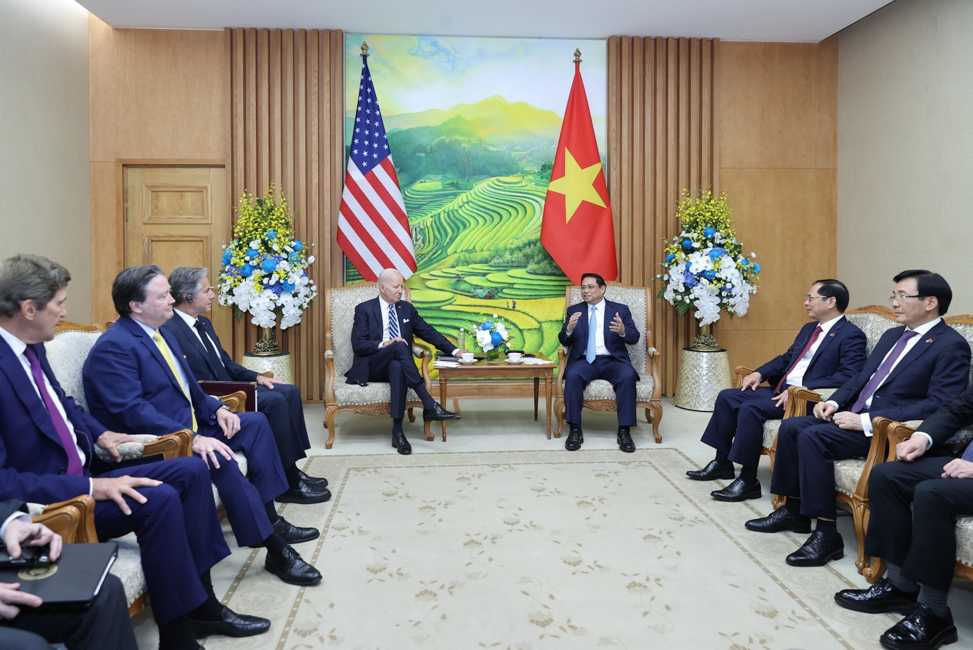 Thủ tướng Phạm Minh Chính hội kiến Tổng thống Hợp chúng quốc Hoa Kỳ Joe Biden - Ảnh 3.