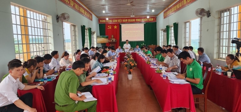 Họp định mức độ đạt chuẩn của các tiêu chí nông thôn mới nâng cao tại xã Đắk Wer, huyện Đắk R’lấp, Đắk Nông.