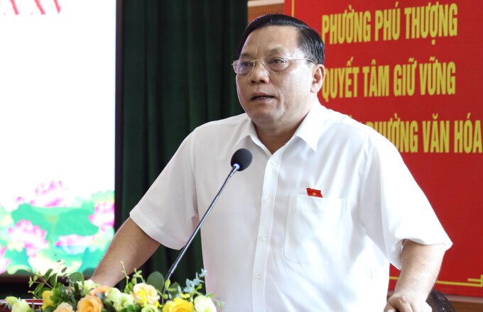 Trung tướng Nguyễn Hải Trung Giám đốc Công an TP Hà Nội. Ảnh: Hoàng Phong
