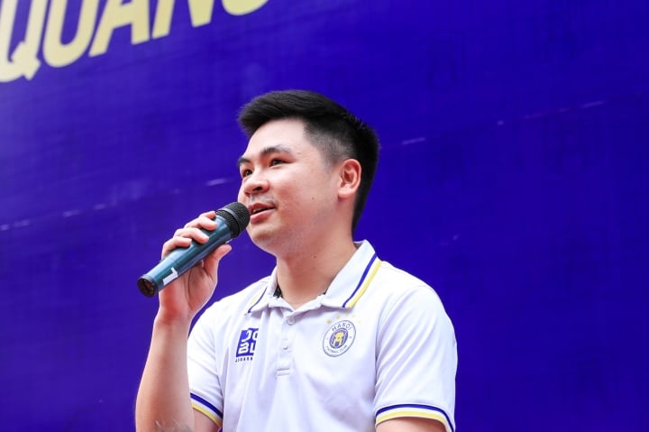 Chủ tịch Hà Nội FC Đỗ Vinh Quang tuyên bố mục tiêu vượt qua vòng bảng Champions League. (Ảnh: Hà Nội FC)
