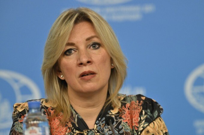 Phát ngôn viên Bộ Ngoại giao Nga Maria Zakharova tại cuộc họp báo ở Moskva hồi tháng 4. Ảnh: AFP