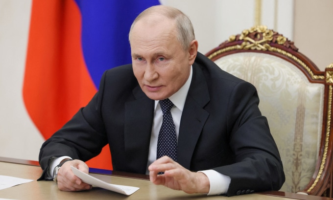 Tổng thống Putin trong cuộc họp ngân sách liên bang tại Moskva hôm 18/9. Ảnh: Reuters
