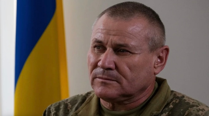 Tướng Oleksandr Tarnavsky, chỉ huy mũi phản công phía nam, trong cuộc phỏng vấn với CNN ngày 22/9. Ảnh: CNN