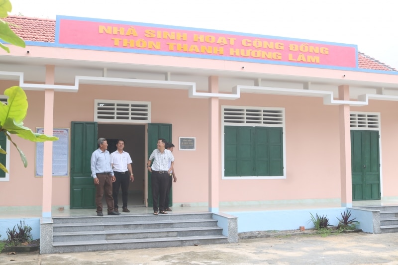 Nhà sinh hoạt cộng đồng thôn Thanh Hương Lâm khang trang, sạch đẹp sau khi được tu sửa từ nguồn vốn Chương trình MTQG giảm nghèo bền vững