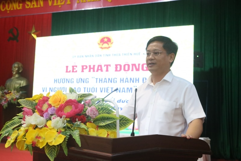 Ông Nguyễn Thanh Bình - Phó Chủ tịch Thường trực UBND tỉnh Thừa Thiên Huế phát biểu tại Lễ phát động.