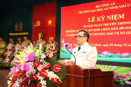 Thiếu tướng Đoàn Minh Lý, Hiệu trưởng Trường Đại học ANND phát biểu. Ảnh: Đại học ANND ảnh 3