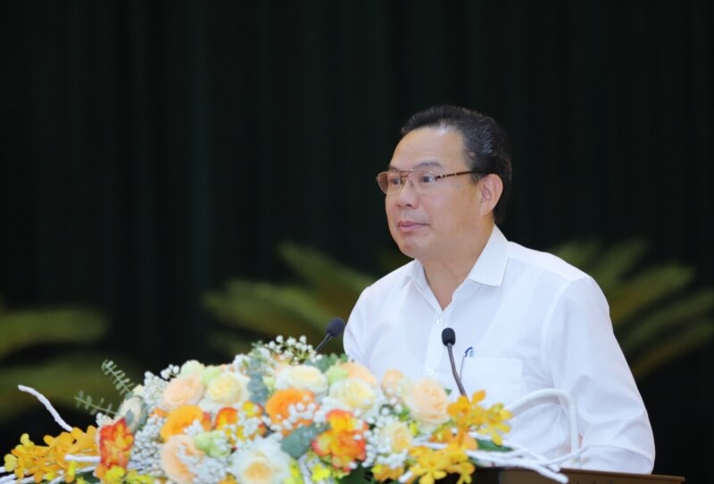 Thứ trưởng Bộ LĐ-TB&XH Lê Văn Thanh phát biểu tại hội nghị