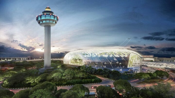 Changi - sân bay quốc tế tại Singapore.