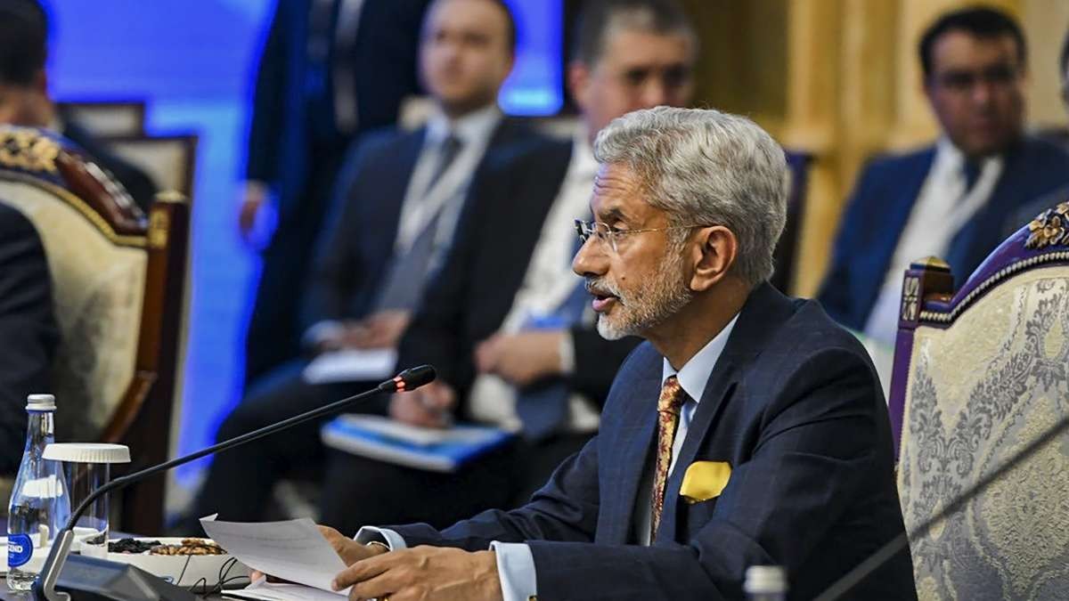 Ngoại trưởng Ấn Độ S Jaishankar phát biểu tại phiên họp thứ 22 của Hội đồng những Người đứng đầu Chính phủ các quốc gia thành viên SCO tại Bishkek (Kyrgyzstan) ngày 26/10. (Nguồn: PTI)