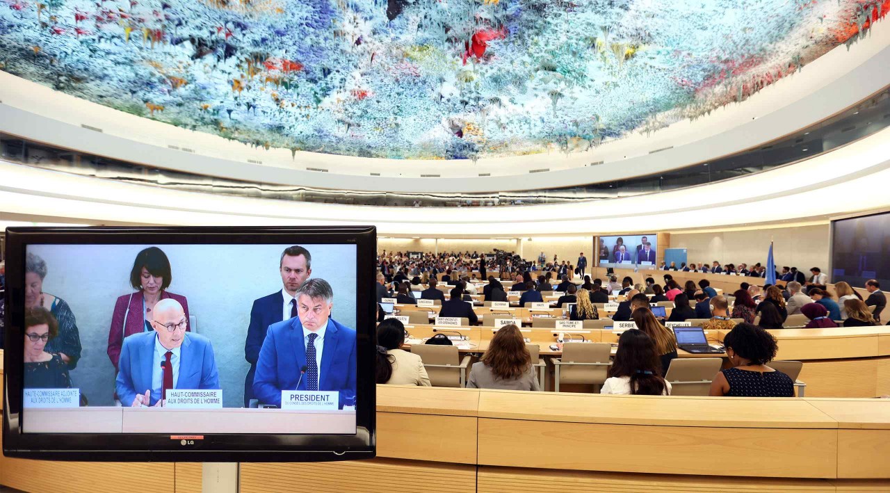  Cao ủy Liên hợp quốc về nhân quyền Volker Turk phát biểu khai mạc Khóa họp 54 Hội đồng Nhân quyền Liên hợp quốc (HĐNQ LHQ) diễn ra tại Geneva, Thụy Sỹ. (Nguồn: AFP)