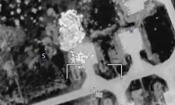 Hình ảnh đòn tấn công căn cứ Dolgintsevo của Ukraine hôm 26/9. Ảnh: Telegram/Dnepro_Rub