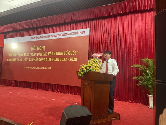 Ông Phạm Trung Kiên, Phó Trưởng Văn phòng Đại diện Agribank khu vực miền Nam phát biểu tại hội nghị ảnh 1