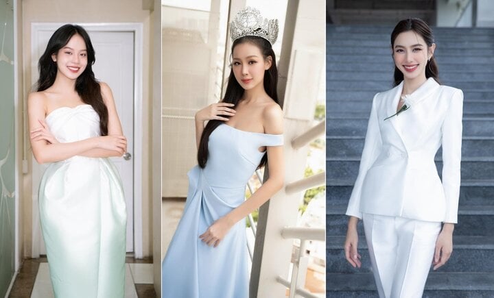 Hoa hậu Thanh Thuỷ, Bảo Ngọc, Thuỳ Tiên mặc thiết kế WHITE PLAN.