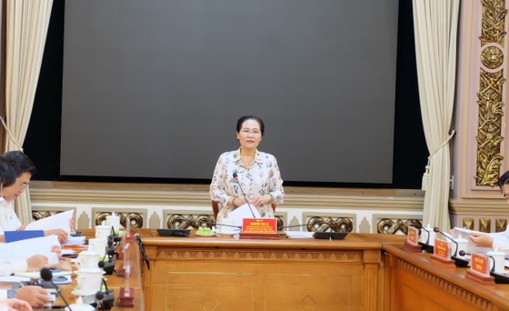Phó Trưởng Ban Chỉ đạo PCTNTC TPHCM Nguyễn Thị Lệ phát biểu chỉ đạo tại buổi giám sát