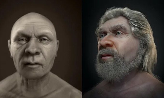 Người đàn ông trong hang động ở Pháp có nhiều nét đặc trưng của người Neanderthal. Ảnh: Cícero Moraes