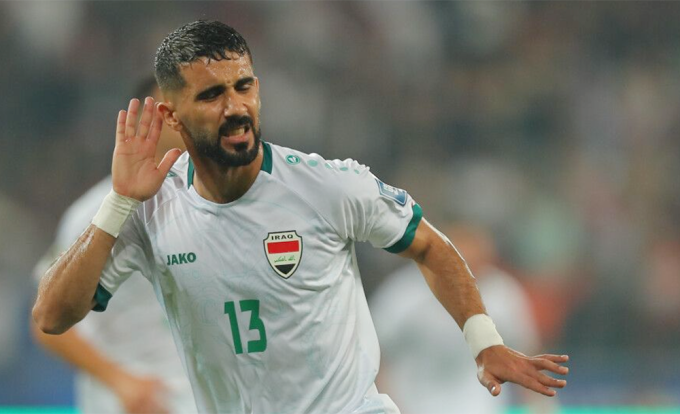 Iraq leo lên chiếm đỉnh bảng F sau khi trút cơn mưa bàn thắng vào lưới Indonesia.